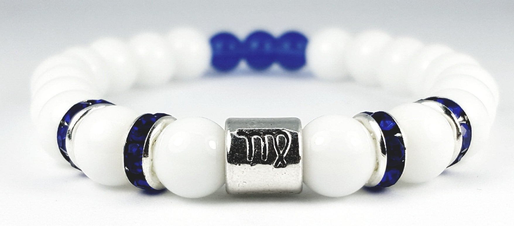 Virgo's sapphire white onyx bracelet by zodiac bling