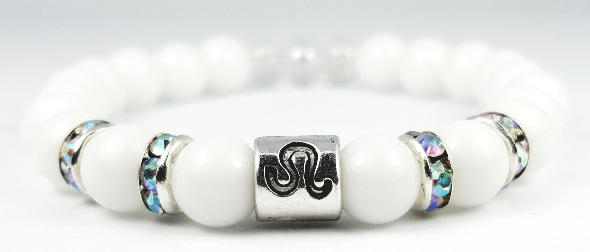 (White Onyx) Customize Your Zodiac Bracelet