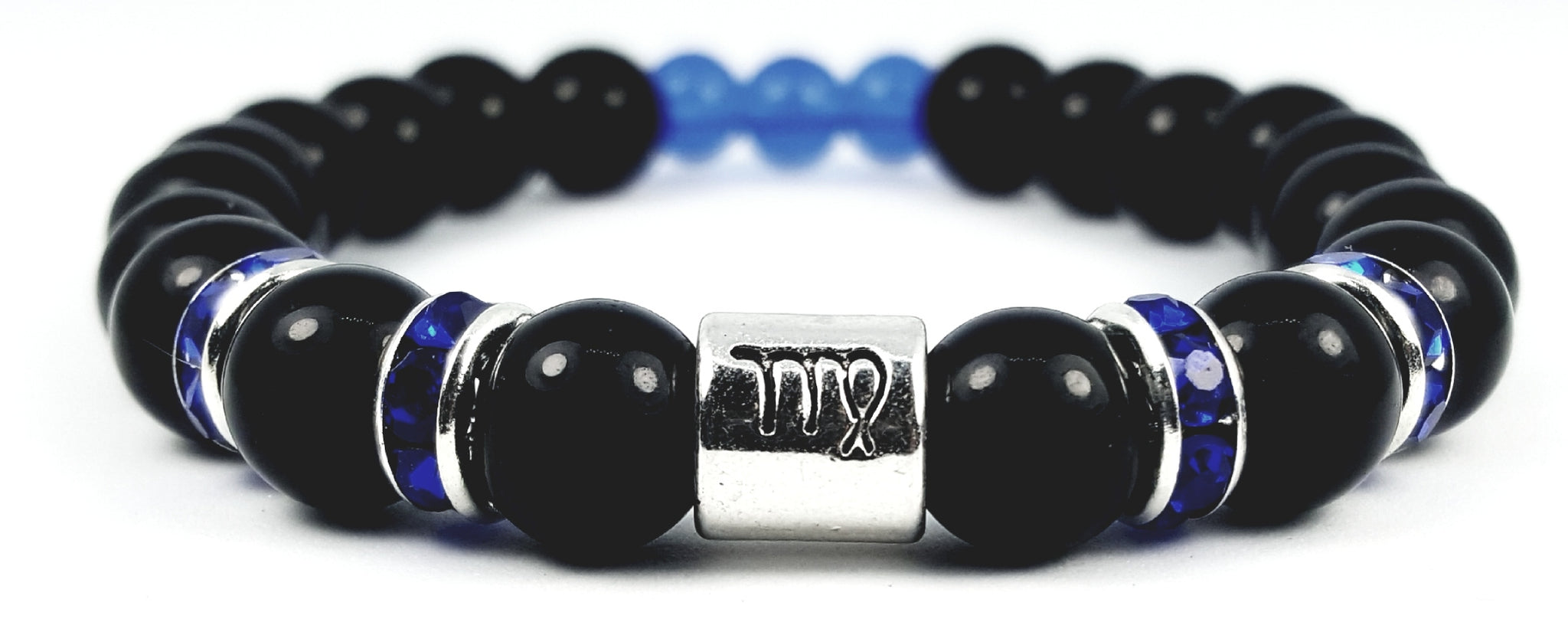 Virgo's sapphire black onyx bracelet by zodiac bling