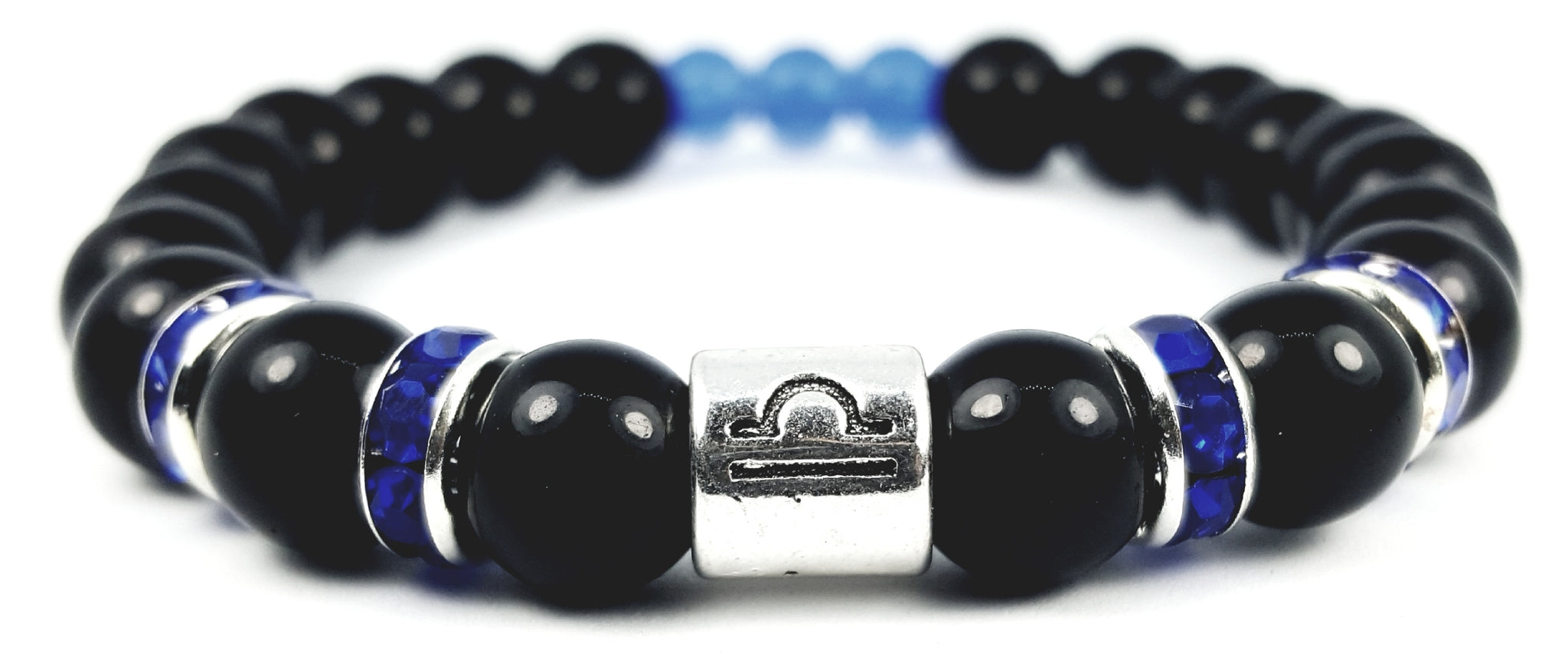 Libra's sapphire black onyx bracelet by zodiac bling