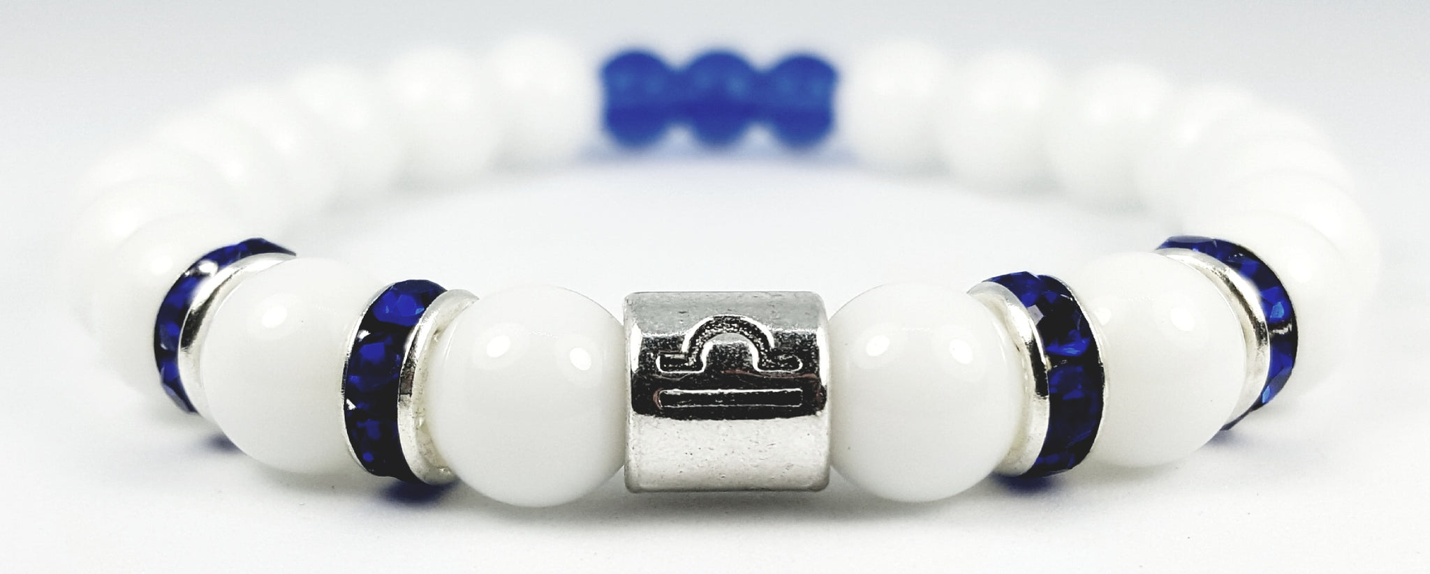Libra's sapphire white onyx bracelet by zodiac bling