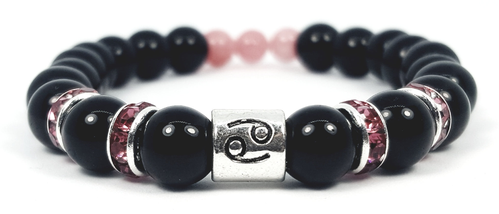 cancer's rose black onyx bracelet by zodiac bling