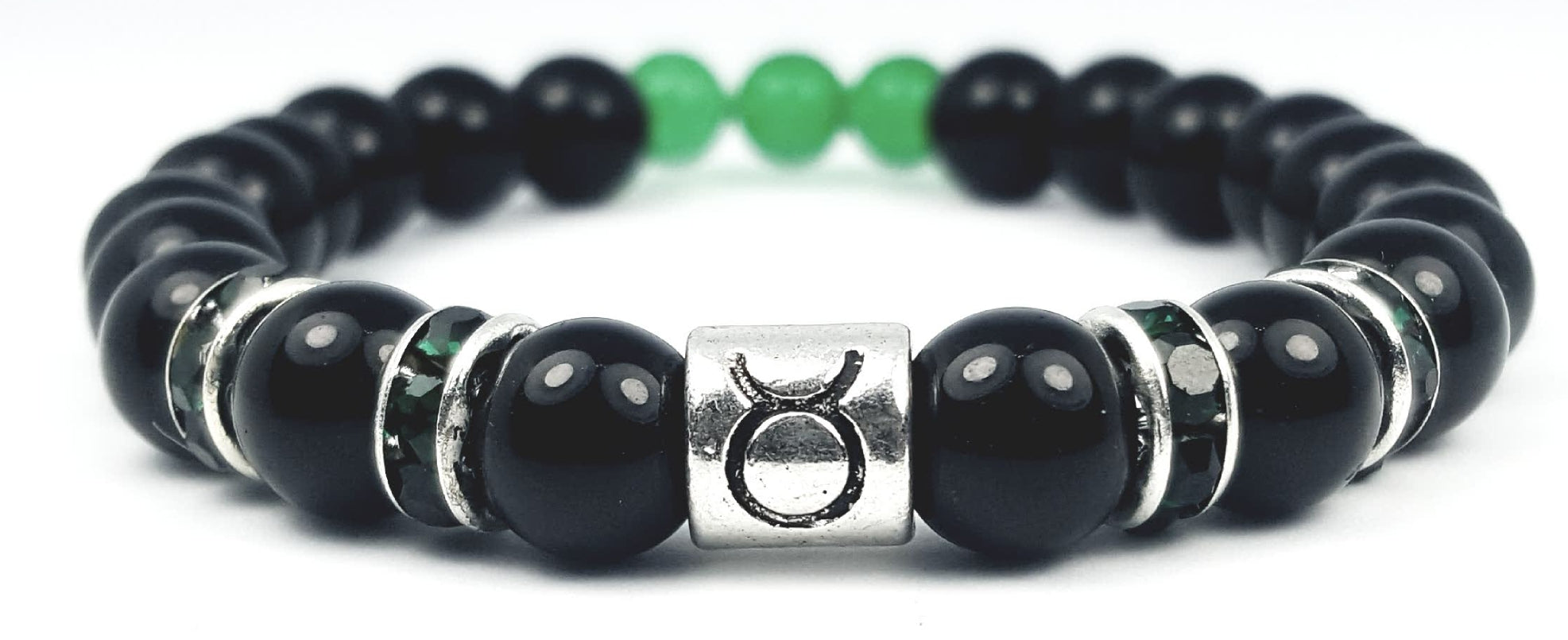 taurus's emerald black onyx bracelet by zodiac bling